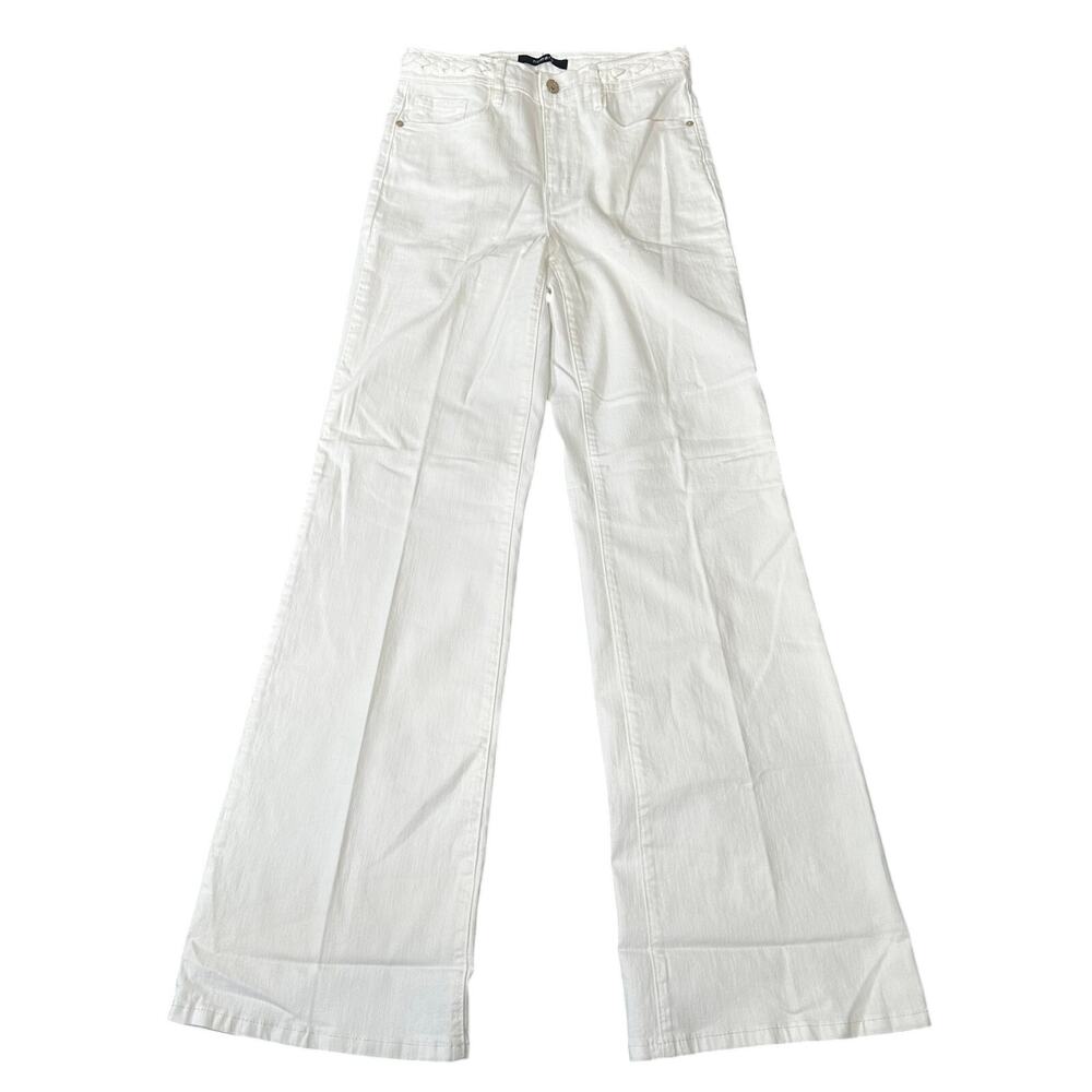 Numero Women's Fresno Hi Rise Wide Leg White Jeans Size 28